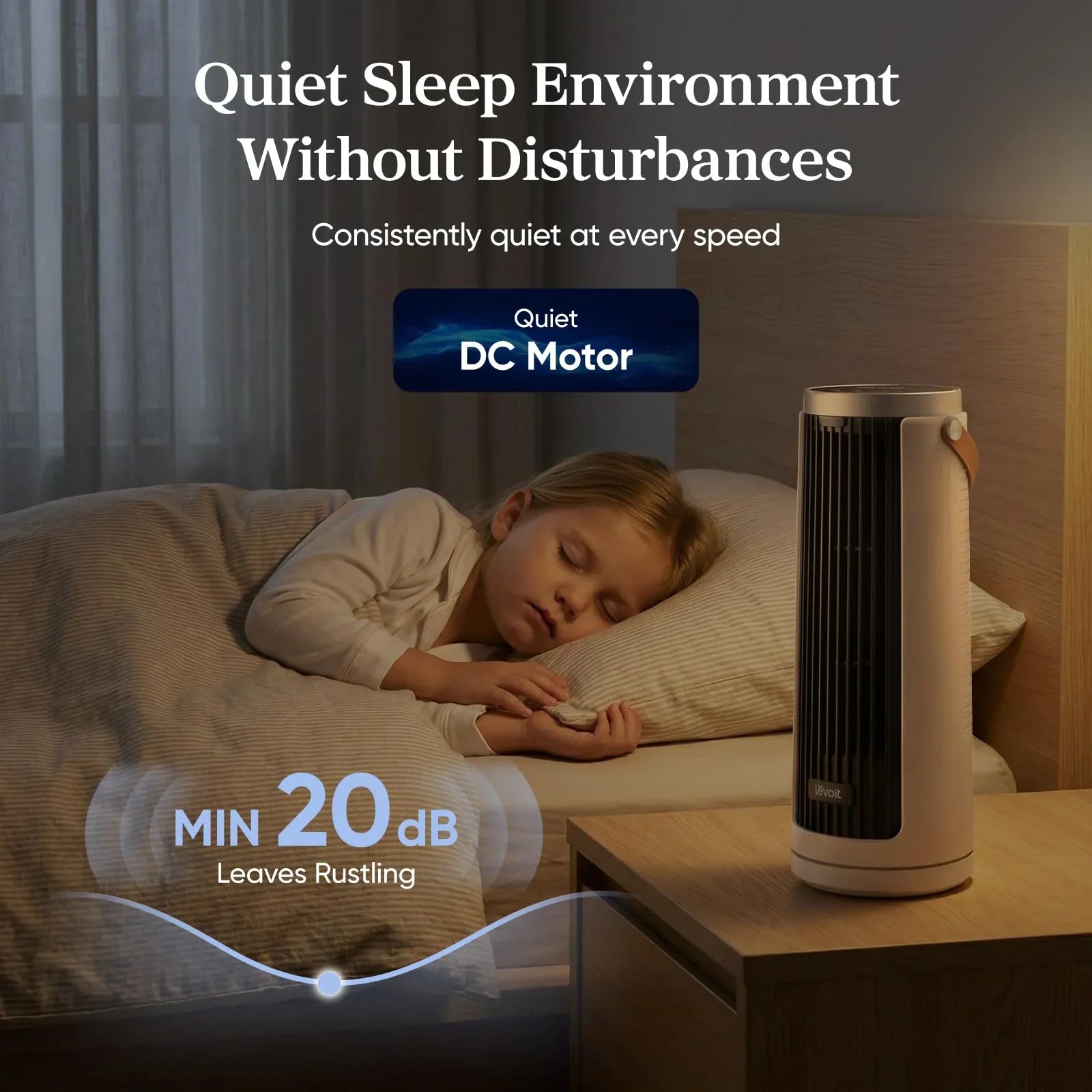 Levoit Windi Mini Portable Desk Tower Fan