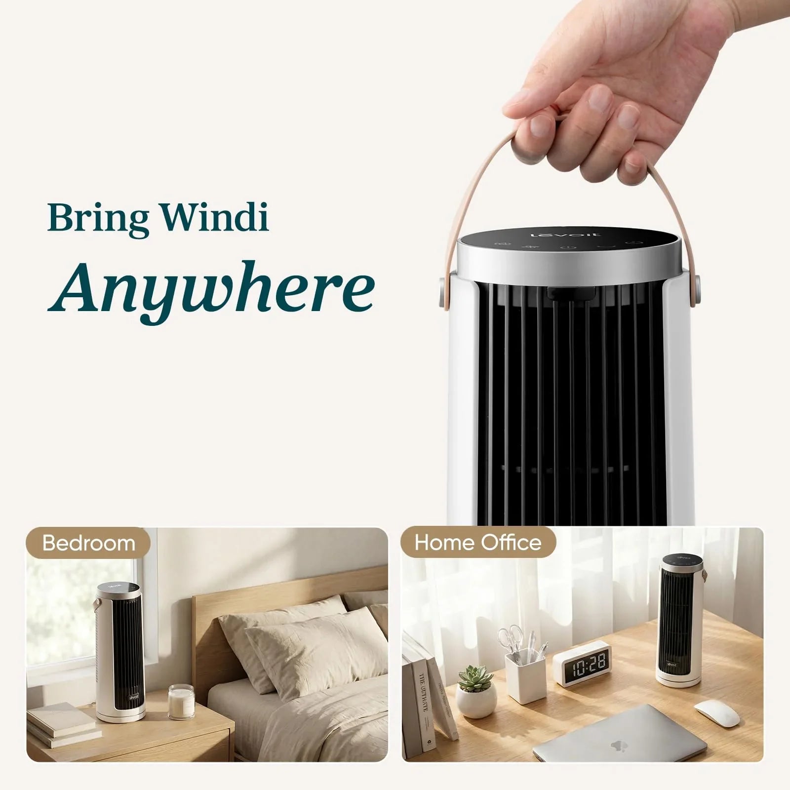 Levoit Windi Mini Portable Desk Tower Fan